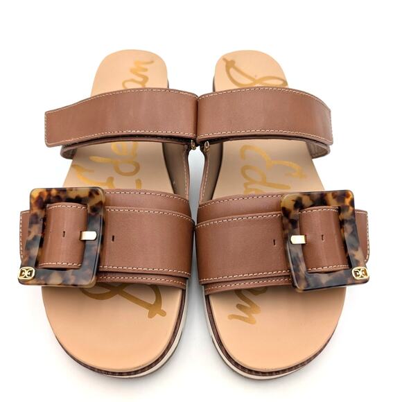 Sam Edelman Adrianna Two-Strap Sandals Women's Saddle Size US10.5M EU41.5 - Picture 3 of 12